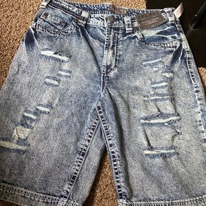 Decree mens acid wash distressed Jean shorts. New with tags